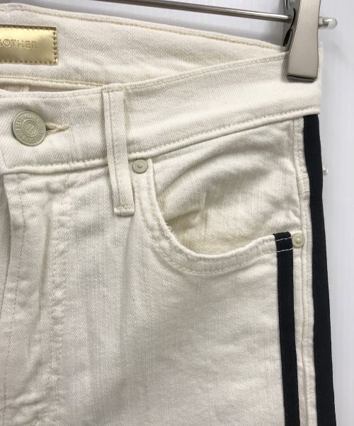 mother（マザー）mother (マザー) トラックデニムパンツ/1157-3B1/USA製 ホワイト サイズ:W26の古着・服飾アイテム