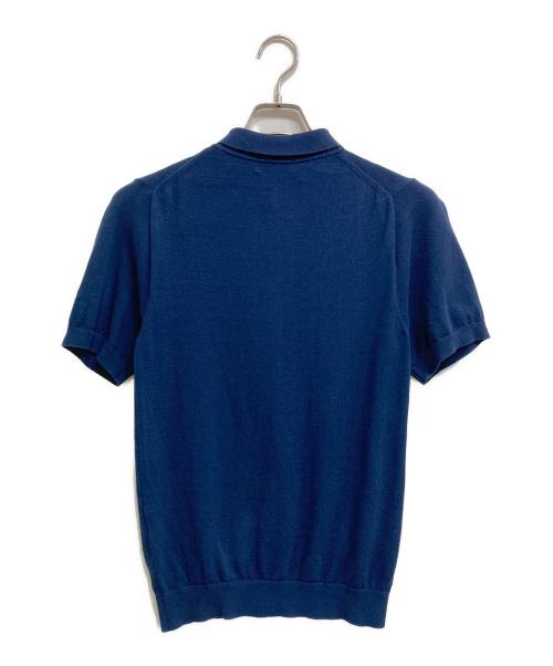 Maker's Shirt 鎌倉（メーカーズシャツカマクラ）Maker's Shirt 鎌倉 (メーカーズシャツカマクラ) MOONCASTLE (ムーンキャッスル) ニットポロシャツ ネイビー サイズ:44の古着・服飾アイテム