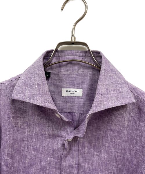 RING JACKET（リングジャケット）RING JACKET (リングジャケット) リネンシャツ パープル サイズ:SIZE2の古着・服飾アイテム