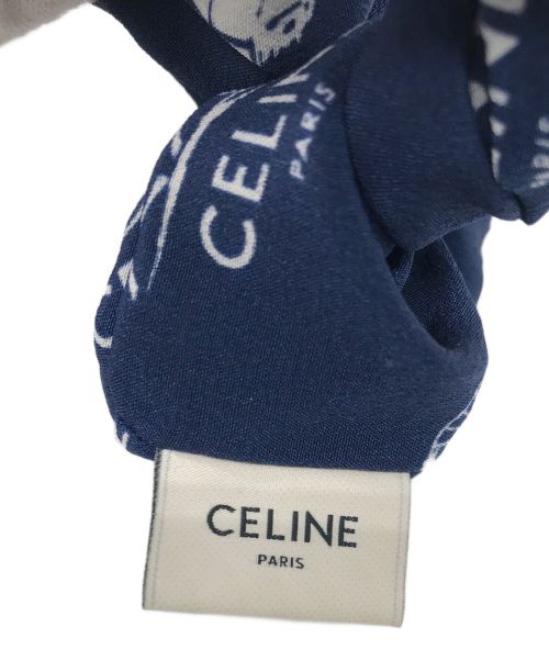 CELINE（セリーヌ）CELINE (セリーヌ) ロゴモチーフ シュシュ ネイビーの古着・服飾アイテム
