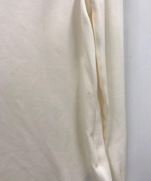 POLO RALPH LAUREN（ポロ・ラルフローレン）POLO RALPH LAUREN (ポロ・ラルフローレン) シルクバンドカラーブラウス/バンドカラーブラウス/ブラウス/シルクブラウス アイボリー サイズ:Sの古着・服飾アイテム