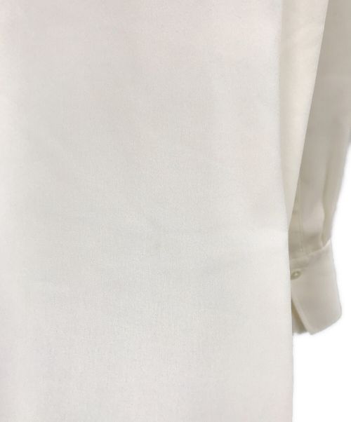 POLO RALPH LAUREN（ポロ・ラルフローレン）POLO RALPH LAUREN (ポロ・ラルフローレン) シルクバンドカラーブラウス/バンドカラーブラウス/ブラウス/シルクブラウス アイボリー サイズ:Sの古着・服飾アイテム