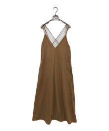 Spick and Span（スピック＆スパン）の古着「ウールライクツイルキャミワンピース/キャミソールワンピース/23040200214030」｜ブラウン