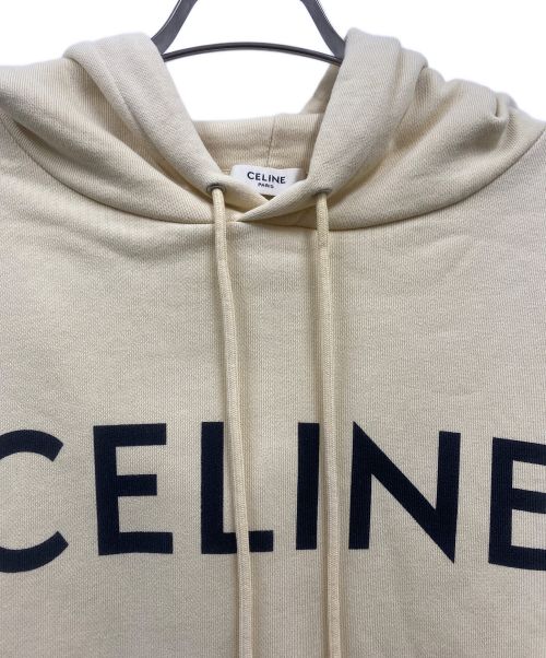 CELINE（セリーヌ）CELINE (セリーヌ) ルーズフーディー / コットンフリース/2Y321670Q ベージュ サイズ:Lの古着・服飾アイテム
