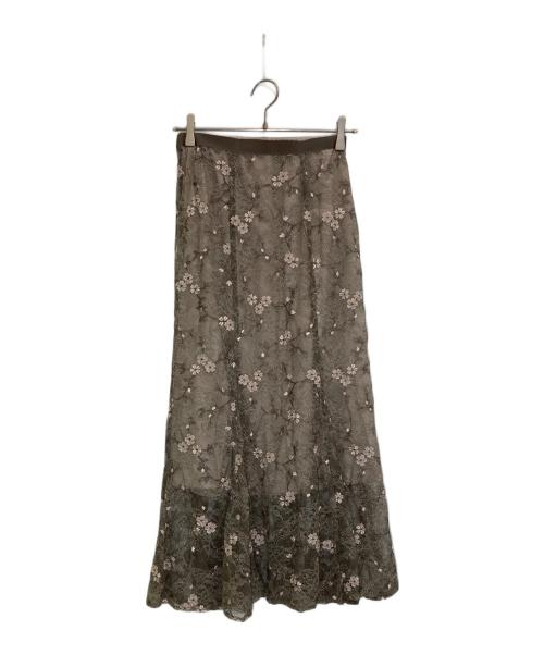 Snidel（スナイデル）Snidel (スナイデル) 3pieceジョーゼットレースワンピース ベージュの古着・服飾アイテム