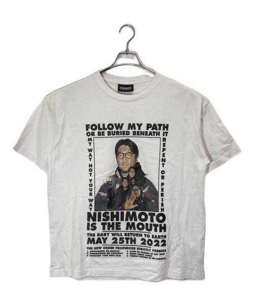 NISHIMOTO IS THE MOUTH（ニシモトイズザマウス）NISHIMOTO IS THE MOUTH (ニシモトイズザマウス) プリントTシャツ ホワイト サイズ:Mの古着・服飾アイテム