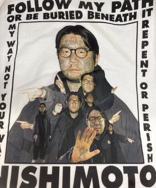 NISHIMOTO IS THE MOUTH（ニシモトイズザマウス）NISHIMOTO IS THE MOUTH (ニシモトイズザマウス) プリントTシャツ ホワイト サイズ:Mの古着・服飾アイテム