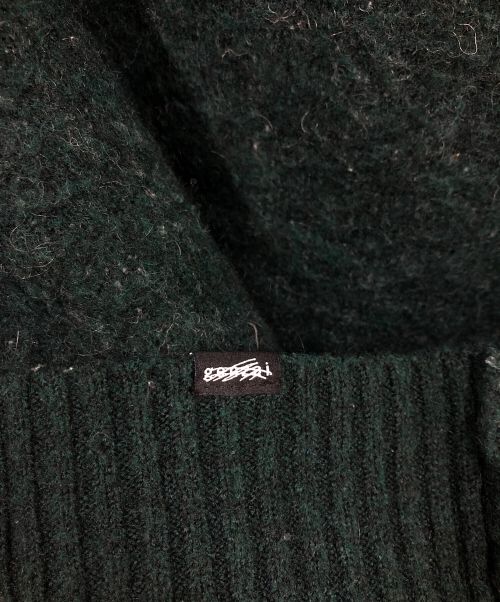 genzai（ゲンザイ）genzai (ゲンザイ) genzai Big Logo Knit/GZ1269/ニット/シャギーニット グリーン サイズ:Ｌの古着・服飾アイテム