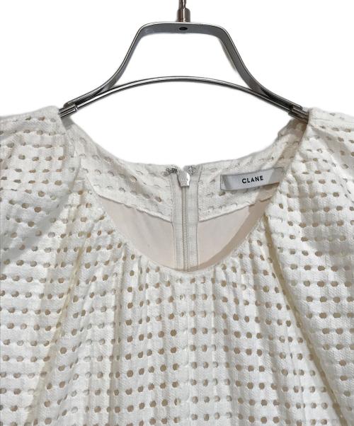 CLANE（クラネ）CLANE (クラネ) DOT MESH ONE PIECE/14112-5142 アイボリーの古着・服飾アイテム