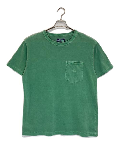 THE NORTHFACE PURPLELABEL（ザ・ノースフェイス パープルレーベル）THE NORTHFACE PURPLELABEL JOURNAL STANDARD (ジャーナルスタンダード) 別注7oz Pigment Dye H/S Pocket Tee グリーン サイズ:Ⅿの古着・服飾アイテム