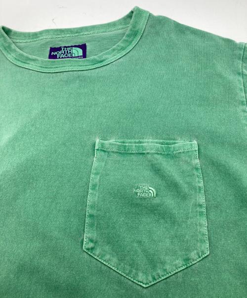 THE NORTHFACE PURPLELABEL（ザ・ノースフェイス パープルレーベル）THE NORTHFACE PURPLELABEL JOURNAL STANDARD (ジャーナルスタンダード) 別注7oz Pigment Dye H/S Pocket Tee グリーン サイズ:Ⅿの古着・服飾アイテム