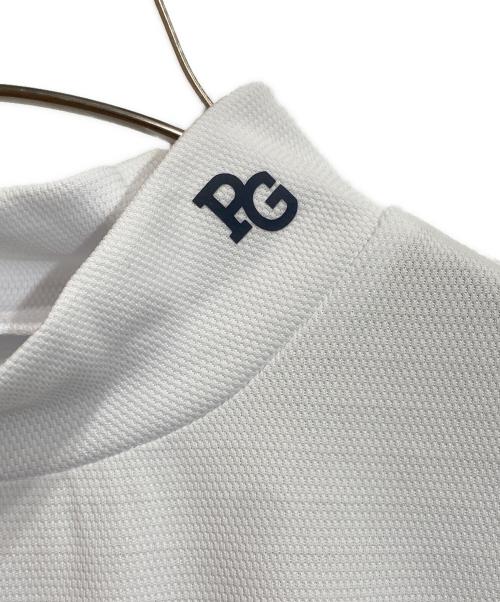 PEARLY GATES（パーリーゲイツ）PEARLY GATES (パーリーゲイツ) マイクロメッシュストレッチ半袖ハイネックカットソー/055-4167552 ホワイト サイズ:1の古着・服飾アイテム