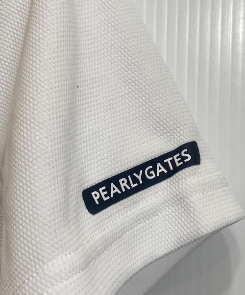 PEARLY GATES（パーリーゲイツ）PEARLY GATES (パーリーゲイツ) マイクロメッシュストレッチ半袖ハイネックカットソー/055-4167552 ホワイト サイズ:1の古着・服飾アイテム