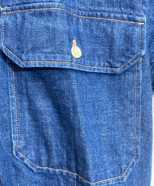 POLO RALPH LAUREN（ポロ・ラルフローレン）POLO RALPH LAUREN (ポロ・ラルフローレン) ベルテッド ティアード コットン シャツドレス/WMPODRSNFA20526 インディゴ サイズ:SIZE 6の古着・服飾アイテム