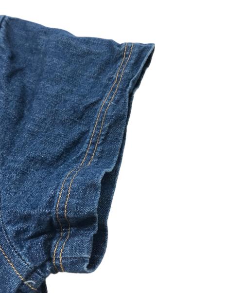 POLO RALPH LAUREN（ポロ・ラルフローレン）POLO RALPH LAUREN (ポロ・ラルフローレン) ベルテッド ティアード コットン シャツドレス/WMPODRSNFA20526 インディゴ サイズ:SIZE 6の古着・服飾アイテム