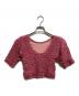 CLANE（クラネ）の古着「SHIRRING CROPPED TOPS」｜ピンク