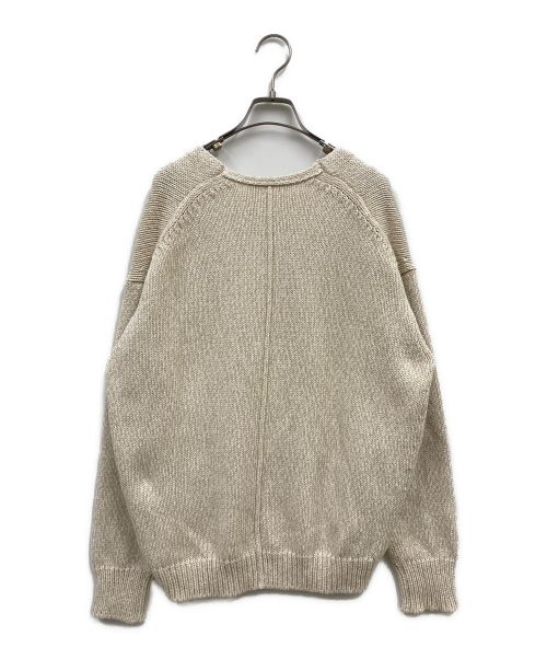 ebure（エブール）EBURE (エブール) カラーミックスローゲージ ニットプルオーバー/Vネックニット/3910800089 ベージュ サイズ:-の古着・服飾アイテム