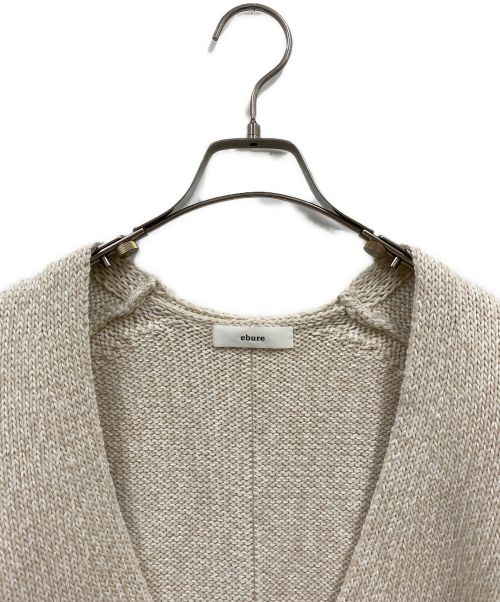 ebure（エブール）EBURE (エブール) カラーミックスローゲージ ニットプルオーバー/Vネックニット/3910800089 ベージュ サイズ:-の古着・服飾アイテム