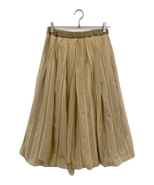 Fabiana Filippi（ファビアナフィリッピ）fabiana filippi (ファビアナフィリッピ) メッシュフレアスカート/フレアスカート/メッシュスカート/GND271BB20C747 ベージュ サイズ:XSの古着・服飾アイテム