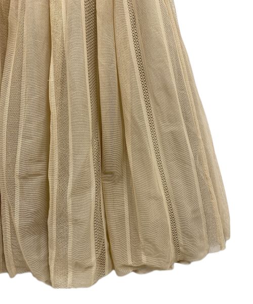 Fabiana Filippi（ファビアナフィリッピ）fabiana filippi (ファビアナフィリッピ) メッシュフレアスカート/フレアスカート/メッシュスカート/GND271BB20C747 ベージュ サイズ:XSの古着・服飾アイテム