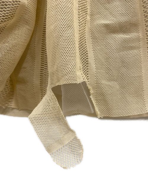 Fabiana Filippi（ファビアナフィリッピ）fabiana filippi (ファビアナフィリッピ) メッシュフレアスカート/フレアスカート/メッシュスカート/GND271BB20C747 ベージュ サイズ:XSの古着・服飾アイテム