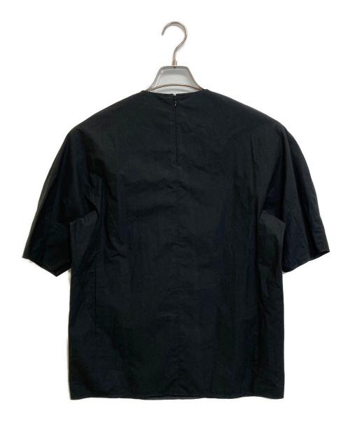 CYCLAS（シクラス）CYCLAS (シクラス) コットンタイプライターハーフスリーブブラウス ブラック サイズ:36の古着・服飾アイテム