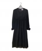 CAROLINA GLASERカロリナ グレイサー）の古着「ドットチュールワンピース」｜ブラック