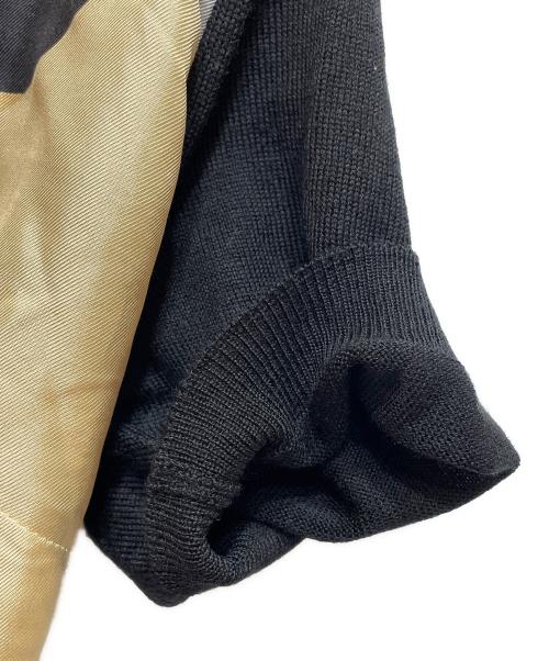 Salvatore Ferragamo（サルヴァトーレ フェラガモ）Salvatore Ferragamo (サルヴァトーレ フェラガモ) シルク切替S/Sニット ブラック サイズ:XSの古着・服飾アイテム