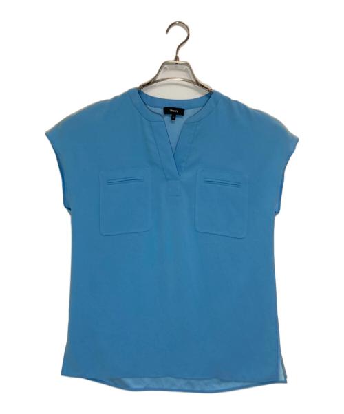 theory（セオリー）theory (セオリー) Powder Crepe PKT Popover N ブルー サイズ:Sの古着・服飾アイテム