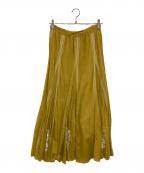 ne quittez pasヌキテパ）の古着「エンブロイダリースカート」｜イエロー