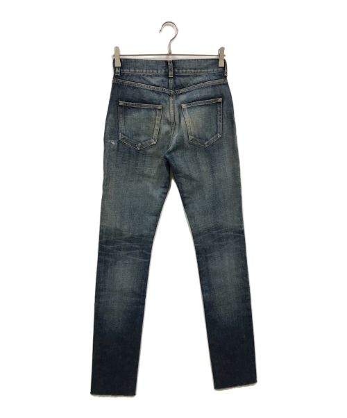 Saint Laurent Paris（サンローランパリ）Saint Laurent Paris (サンローランパリ) リペア加工デニムパンツ/デニムパンツ/パンツ/527503 インディゴ サイズ:26 未使用品の古着・服飾アイテム