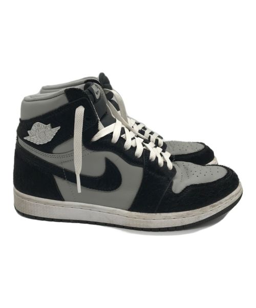 NIKE（ナイキ）NIKE (ナイキ) エアジョーダン1 レトロ ハイ OG グレー×ブラック サイズ:26.5cmの古着・服飾アイテム