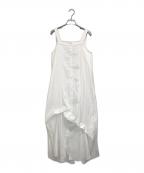 UN3D.アンスリード）の古着「タックロングシャツキャミワンピース」｜ホワイト