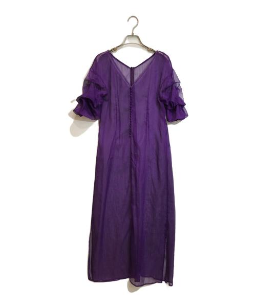 UN3D.（アンスリード）UN3D. (アンスリード) VOLUME SLEEVE OP/522020301501 パープル サイズ:36の古着・服飾アイテム