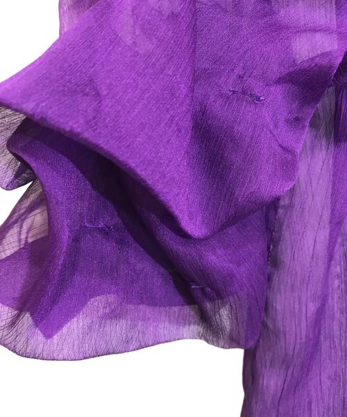 UN3D.（アンスリード）UN3D. (アンスリード) VOLUME SLEEVE OP/522020301501 パープル サイズ:36の古着・服飾アイテム