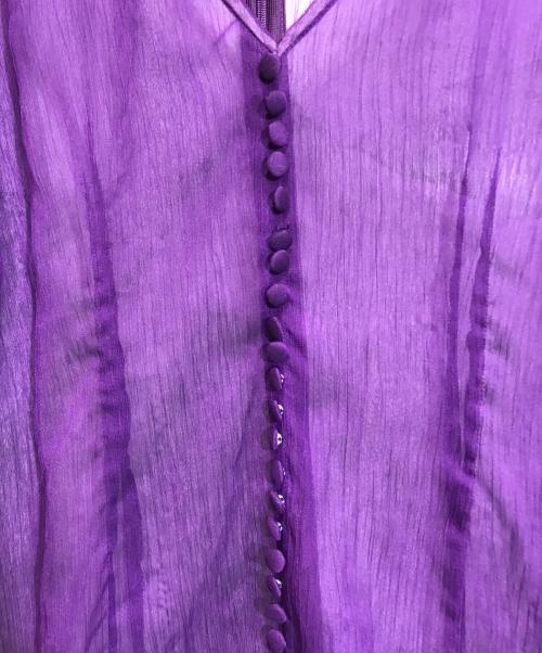 UN3D.（アンスリード）UN3D. (アンスリード) VOLUME SLEEVE OP/522020301501 パープル サイズ:36の古着・服飾アイテム