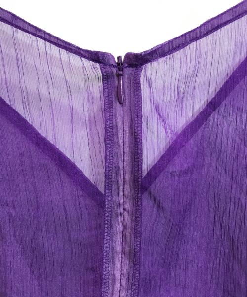 UN3D.（アンスリード）UN3D. (アンスリード) VOLUME SLEEVE OP/522020301501 パープル サイズ:36の古着・服飾アイテム