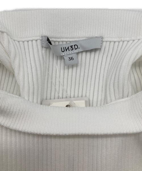 UN3D.（アンスリード）UN3D. (アンスリード) KNIT COMBI N/S OP ホワイト サイズ:36の古着・服飾アイテム
