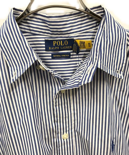 POLO RALPH LAUREN（ポロ・ラルフローレン）POLO RALPH LAUREN (ポロ・ラルフローレン) ストライプシャツ ブルー×ホワイト サイズ:S相当（ KIDS：170） 未使用品の古着・服飾アイテム