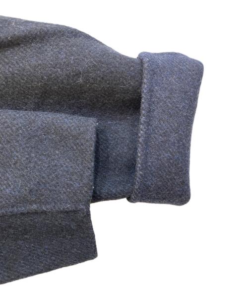 23区（ニジュウサンク）23区 (ニジュウサンク) ウールリバーツイルノーカラーコート ネイビー サイズ:38の古着・服飾アイテム