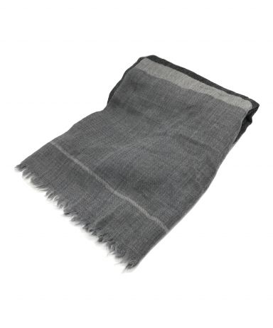 Yohji Yamamoto ストール グレー&ブルー Yohji Yamamoto ストール グレー&ブルー Yohji Yamamoto ストール