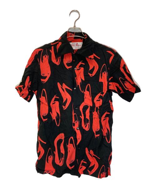 Aloha Blossom（アロハブロッサム）Aloha Blossom (アロハブロッサム) アロハシャツ ブラック×レッド サイズ:40の古着・服飾アイテム