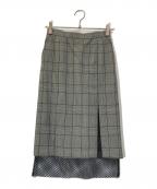 JOHN LAWRENCE SULLIVANジョン ローレンス サリバン）の古着「メッシュレイヤードスカート/2C025-0618-62」｜グレー