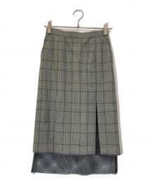 JOHN LAWRENCE SULLIVAN（ジョン ローレンス サリバン）の古着「メッシュレイヤードスカート/2C025-0618-62」｜グレー