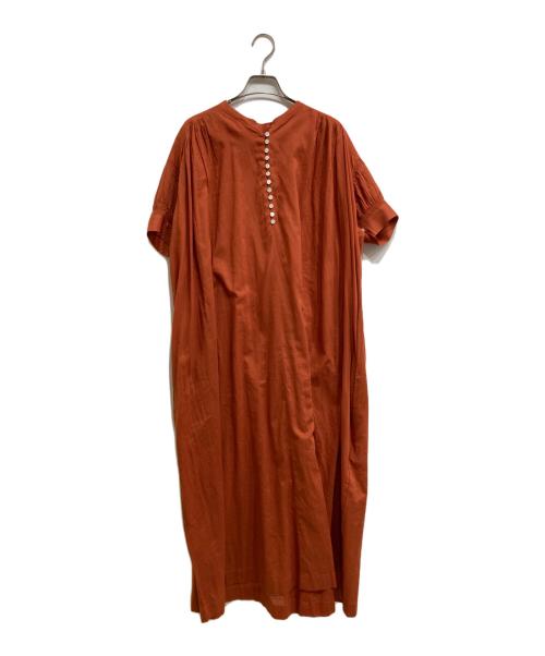 Audrey and John Wad（オードリーアンドジョンワッド）Audrey and John Wad (オードリーアンドジョンワッド) GATHER DRESS/インドコットンフレアドレス オレンジ サイズ:SIZE Freeの古着・服飾アイテム