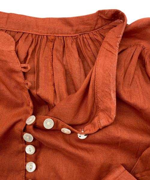 Audrey and John Wad（オードリーアンドジョンワッド）Audrey and John Wad (オードリーアンドジョンワッド) GATHER DRESS/インドコットンフレアドレス オレンジ サイズ:SIZE Freeの古着・服飾アイテム