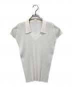 PLEATS PLEASEプリーツプリーズ）の古着「プリーツブラウス」｜ホワイト