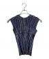 PLEATS PLEASE (プリーツプリーズ) デニム転写プリーツブラウス ブルー サイズ:3：14000円