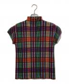 PLEATS PLEASEプリーツプリーズ）の古着「チェックプリーツブラウス」｜マルチカラー