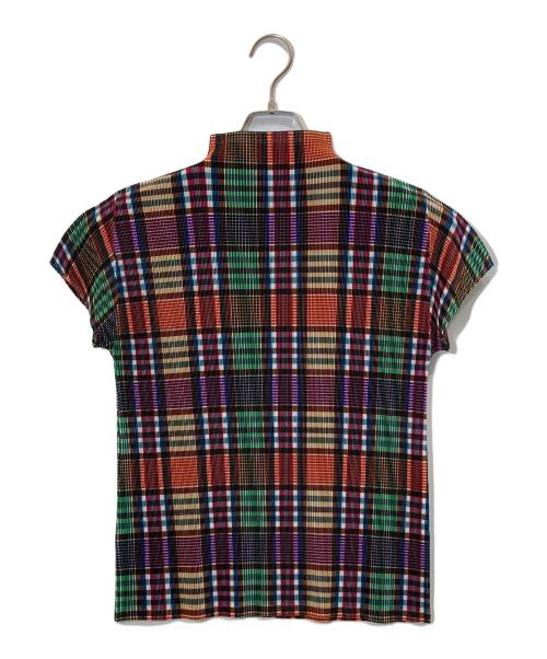 PLEATS PLEASE（プリーツプリーズ）PLEATS PLEASE (プリーツプリーズ) チェックプリーツブラウス マルチカラー サイズ:3の古着・服飾アイテム